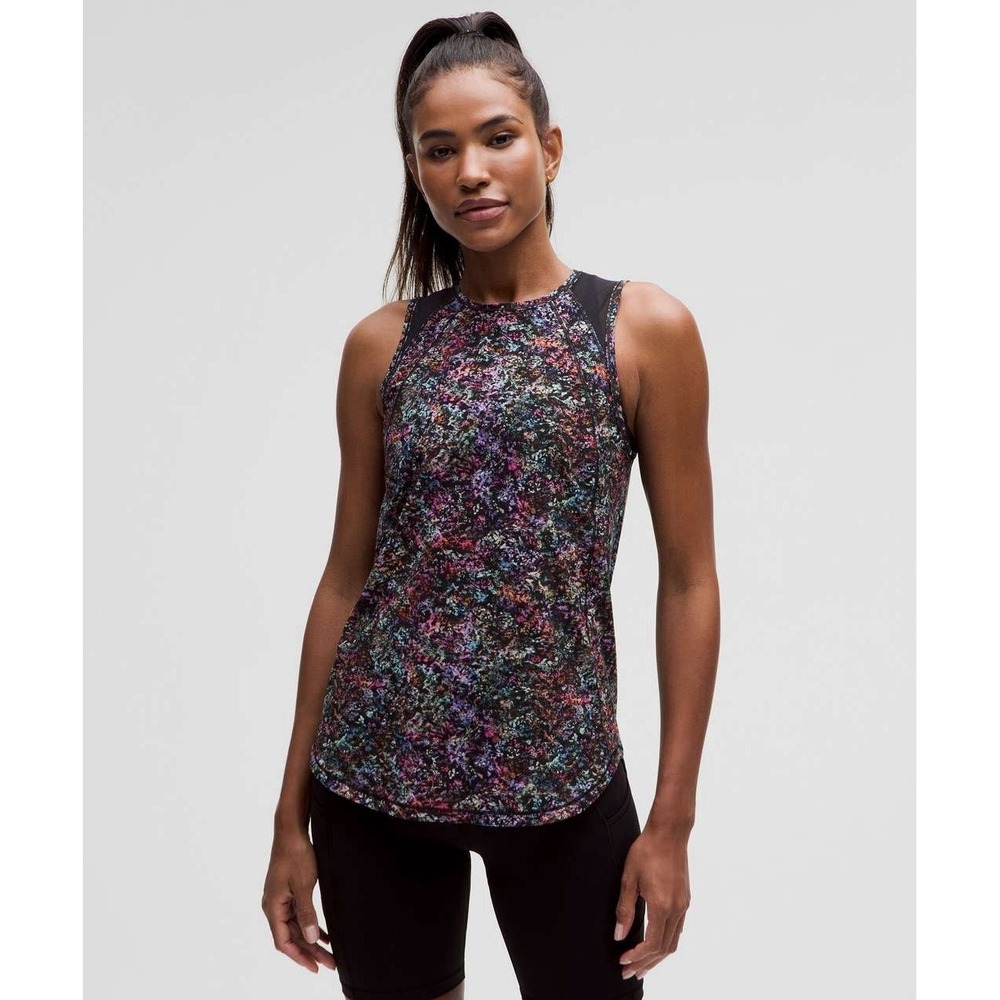 Lululemon Sculpt Tank Top Multicolor Mesh Activewear Lightweight Women's S 4 *